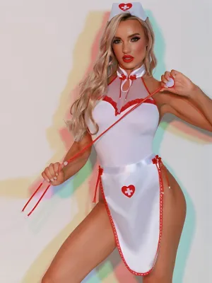 White Nurse Bodysuit w/ Apron