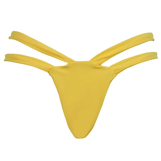 Women's Swimming Suit Brazilian Bikini Bottoms 2018 Swimwear Women Thong Briefs Bathing Panties for Women Underwear