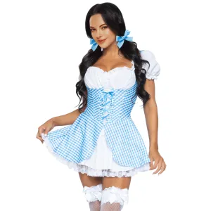 Yomorio Japanese Maid Costume Anime Cosplay Outfit Adult Plaid Maid Dress